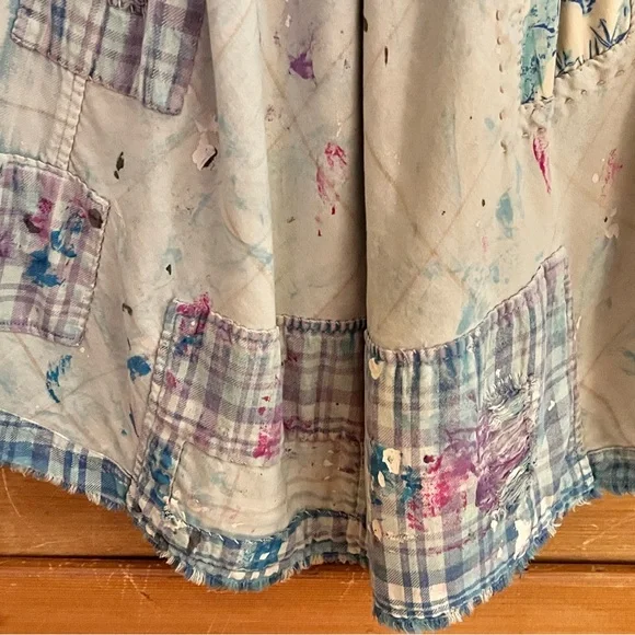 Magnolia Pearl Pastel, patchwork cropped shirt - Picture 4 of 7